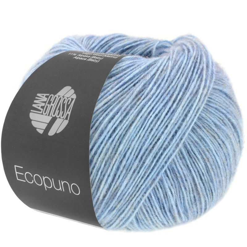 Chargez l'image dans la visionneuse de la galerie, 13310075|Lana Grossa Ecopuno Yarn, Light Jeans Blue
