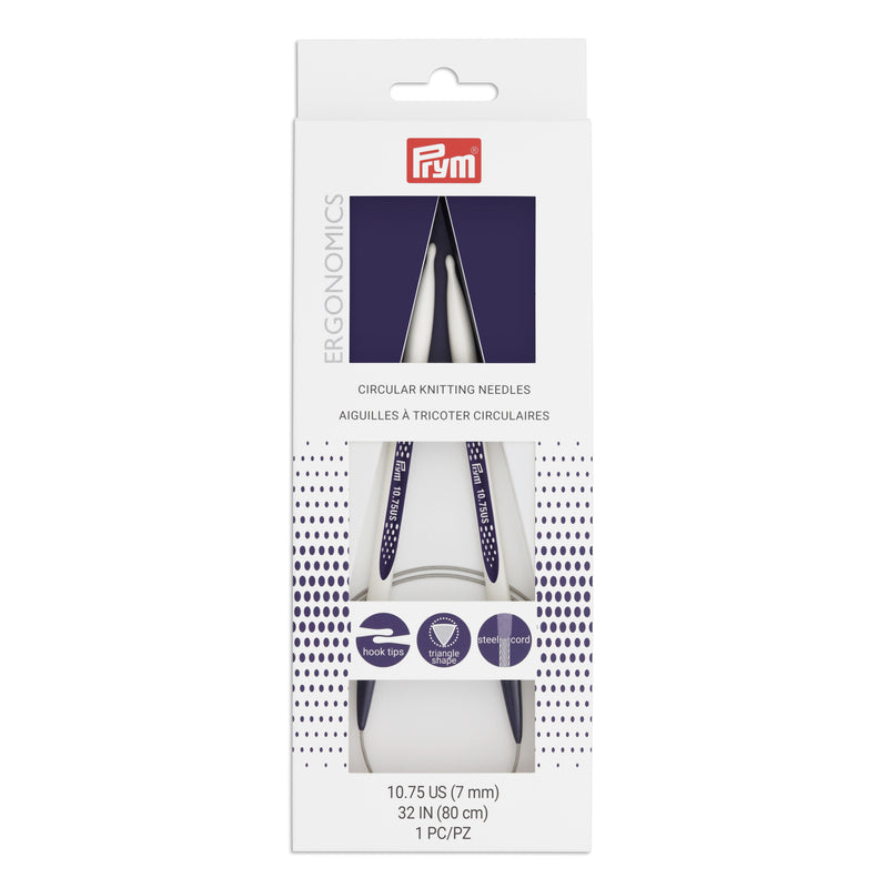 Chargez l'image dans la visionneuse de la galerie, 57088|Prym 32" Ergonomic Circular Knitting Needles, US 10.75 (7mm)