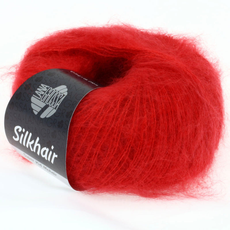 Chargez l'image dans la visionneuse de la galerie, 5710008|Lana Grossa Silkhair Yarn, Cherry Red