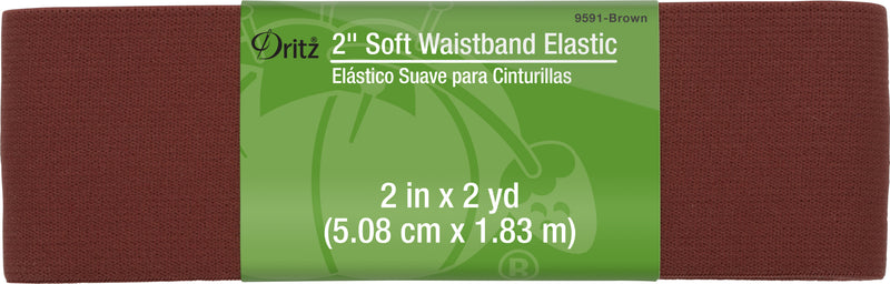 Chargez l'image dans la visionneuse de la galerie, 9591-BROWN|Dritz 2" Soft Waistband Elastic, Brown, 2 yd