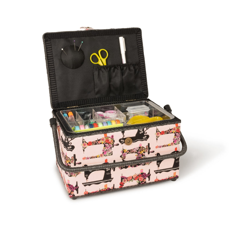Chargez l'image dans la visionneuse de la galerie, Z10051-221|Dritz Rectangular Sewing Basket, Large