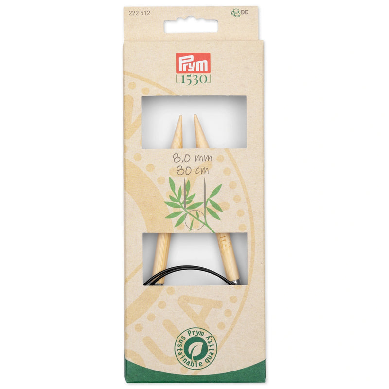 Chargez l'image dans la visionneuse de la galerie, 222512|Prym 32" (80 cm) Circular Bamboo Knitting Needles, US 11 (8 mm)