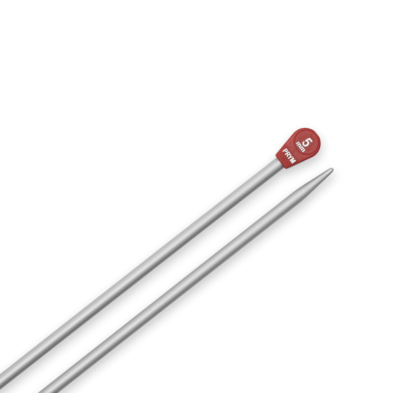 Chargez l'image dans la visionneuse de la galerie, 191478|Prym 16" Single Point Aluminum Knitting Needles, 5mm