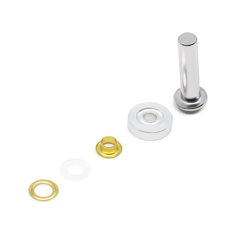 Chargez l'image dans la visionneuse de la galerie, 730-37-T|Dritz 1/4" 2-Part Eyelets & Tools, 15 Sets, Matte Gold