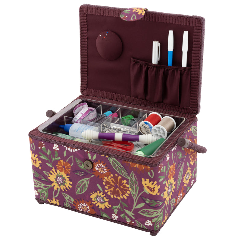 Chargez l'image dans la visionneuse de la galerie, Z10051-47004|Dritz Rectangular Sewing Basket, Large