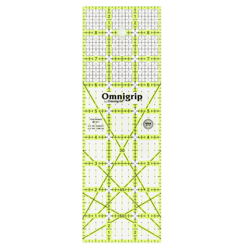 Chargez l'image dans la visionneuse de la galerie, RN39G|Omnigrid Omnigrip Neon Rectangle Grid Ruler, 3" x 9"
