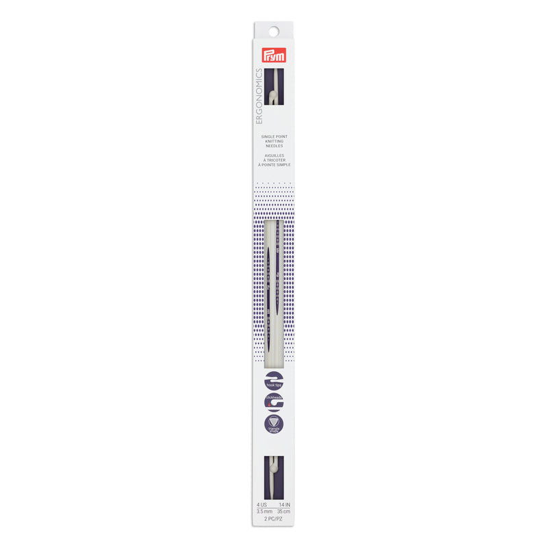 Chargez l'image dans la visionneuse de la galerie, 57027|Prym 14" Ergonomic Single Point Knitting Needles, US 4 (3.5mm)