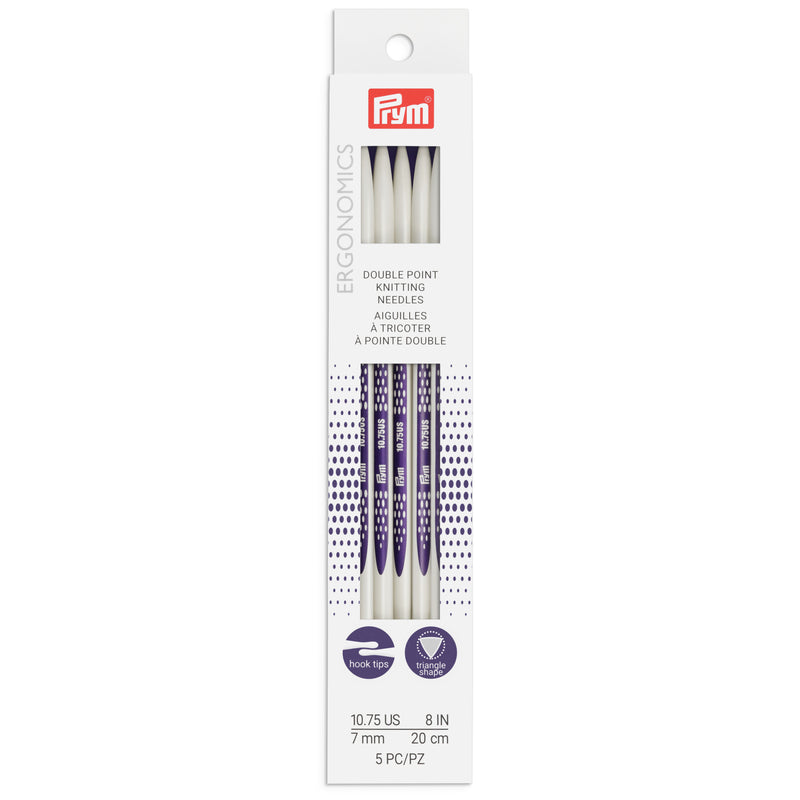 Chargez l'image dans la visionneuse de la galerie, 57057|Prym 8" Ergonomic Double Point Knitting Needles, US 10.75 (7mm)