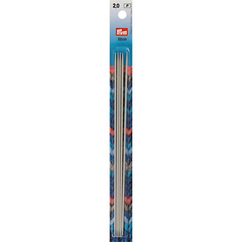 Chargez l'image dans la visionneuse de la galerie, 191486|Prym 8" Double Point Aluminum Knitting Needles, 2mm