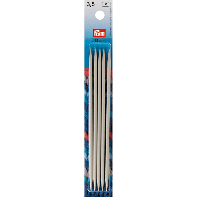 Chargez l'image dans la visionneuse de la galerie, 191364|Prym 6" Double Point Aluminum Knitting Needles, 3.5mm