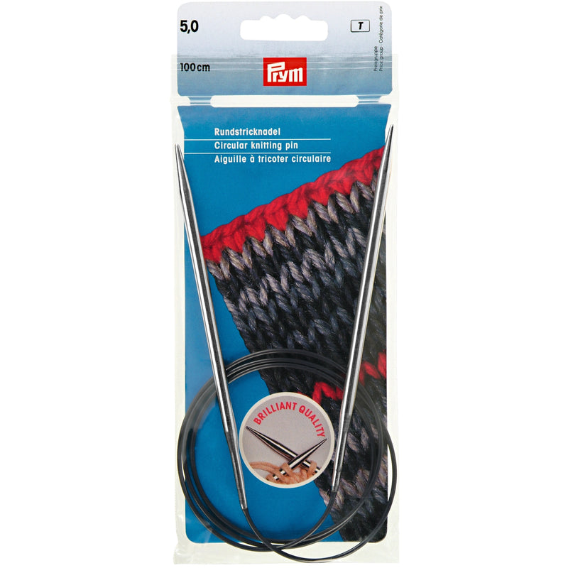Chargez l'image dans la visionneuse de la galerie, 212166|Prym 40" Circular Brass Knitting Needles, 5mm