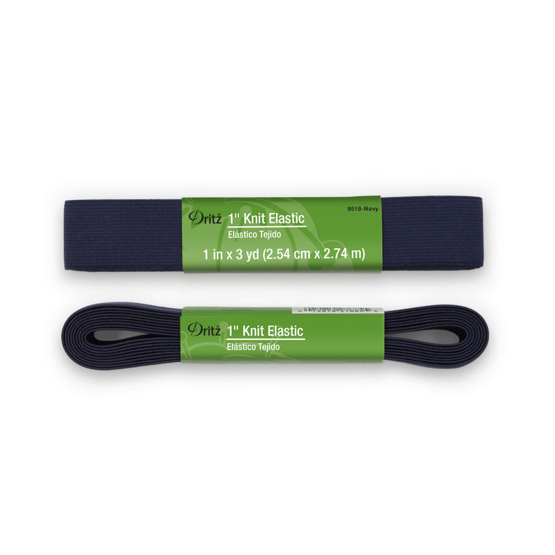 Load image into Gallery viewer, 9518-NAVY|Dritz 1" Knit Elastic, Navy, 3 yd