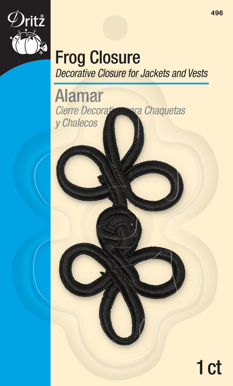 Chargez l'image dans la visionneuse de la galerie, 496|Dritz 3" Frog Closure Set, Black