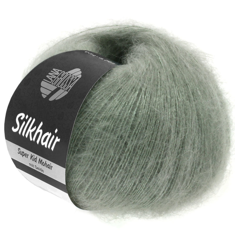 Chargez l'image dans la visionneuse de la galerie, 5710105|Lana Grossa Silkhair Yarn, Gray Green