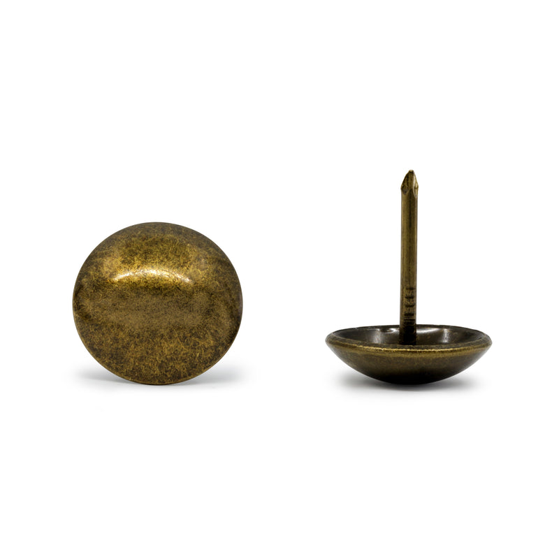 Chargez l'image dans la visionneuse de la galerie, 44279|Dritz 5/8" Smooth Decorative Nails, Antique Brass, 18 pc