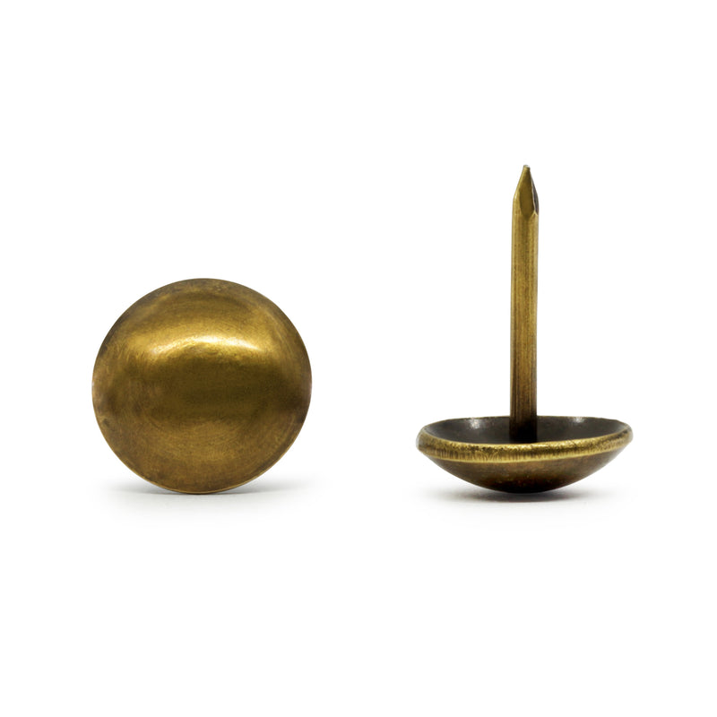 Chargez l'image dans la visionneuse de la galerie, 9016|Dritz 7/16" Smooth Decorative Nails, Antique Brass, 24 pc