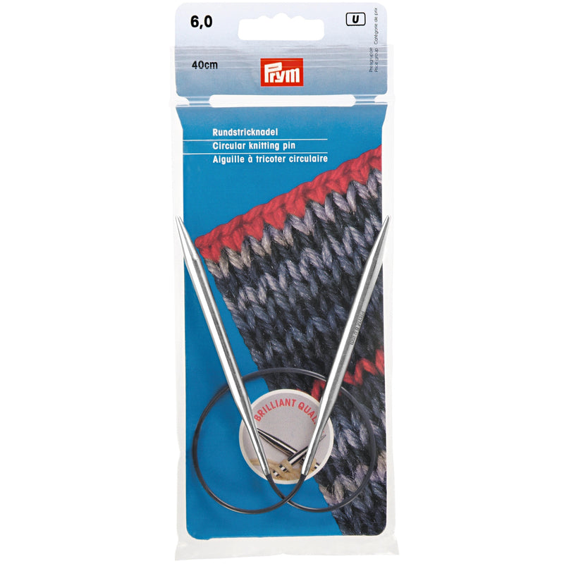 Chargez l'image dans la visionneuse de la galerie, 212180|Prym 16" Circular Brass Knitting Needles, 6mm