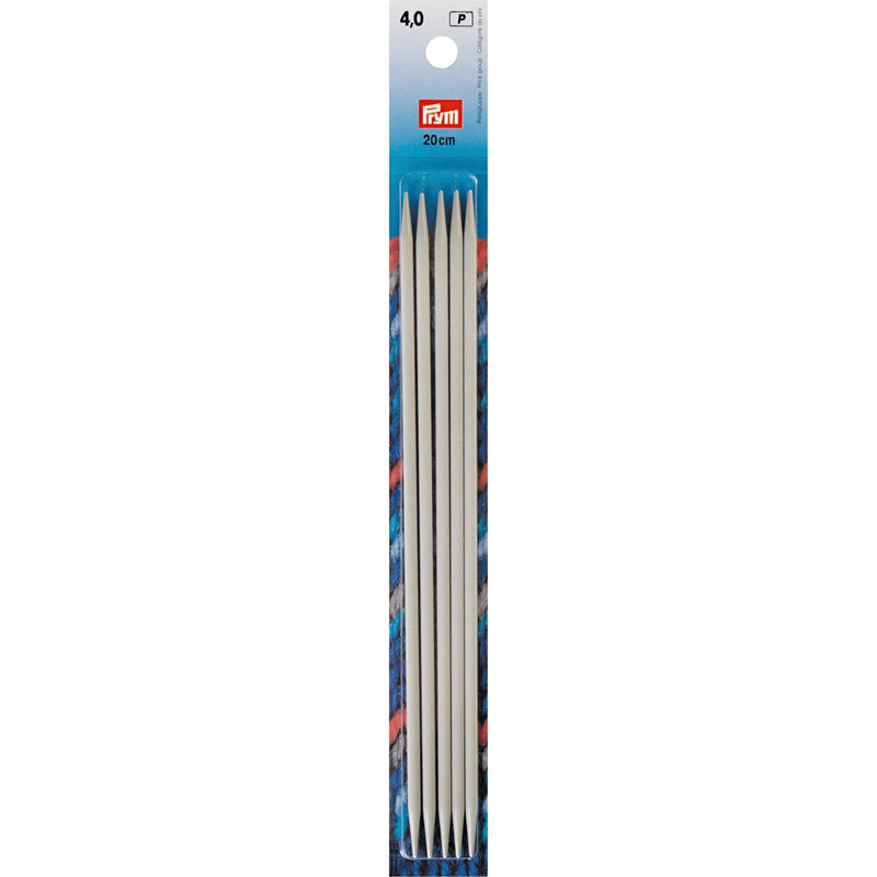 Chargez l'image dans la visionneuse de la galerie, 191492|Prym 8" Double Point Aluminum Knitting Needles, 4mm