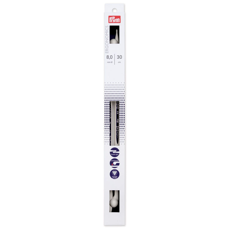 Chargez l'image dans la visionneuse de la galerie, 190311|Prym 12" Ergonomic Single Point Knitting Needles, 8mm