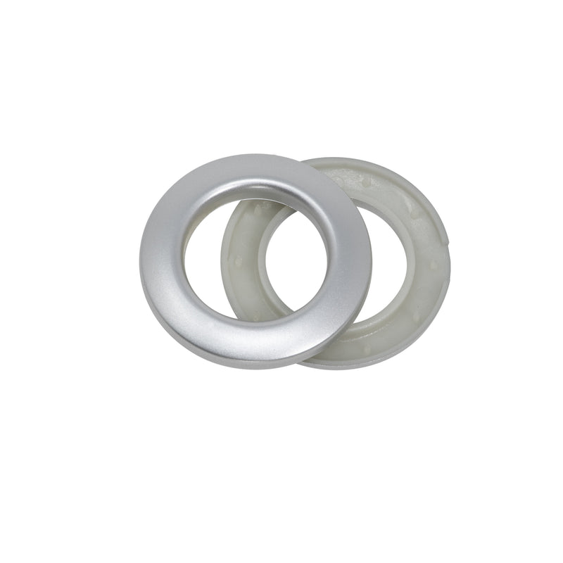Chargez l'image dans la visionneuse de la galerie, 44373|Dritz 1" Plastic Curtain Grommets, Brushed Silver, 8 Sets