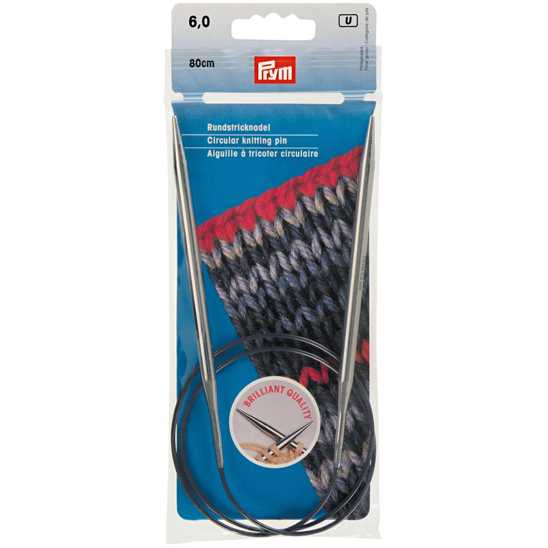 Chargez l'image dans la visionneuse de la galerie, 212184|Prym 32" Circular Brass Knitting Needles, 6mm