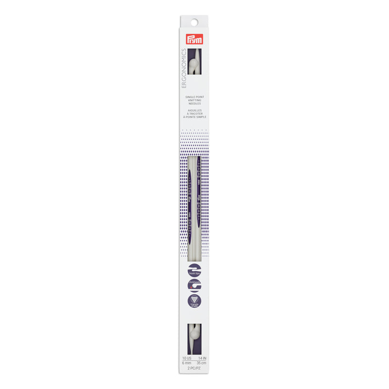 Chargez l'image dans la visionneuse de la galerie, 57032|Prym 14" Ergonomic Single Point Knitting Needles, US 10 (6mm)