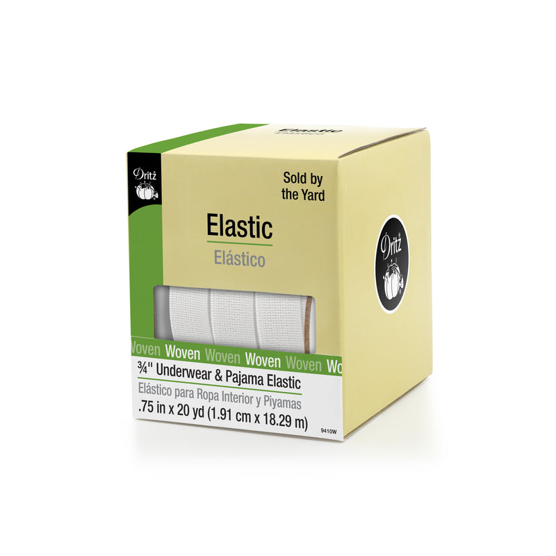 Chargez l'image dans la visionneuse de la galerie, 9410W|Dritz 3/4" Underwear & Pajama Elastic, White, 20 yd