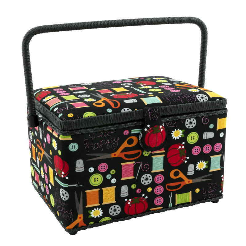 Chargez l'image dans la visionneuse de la galerie, Z10051-22259|Dritz Rectangular Sewing Basket, Large