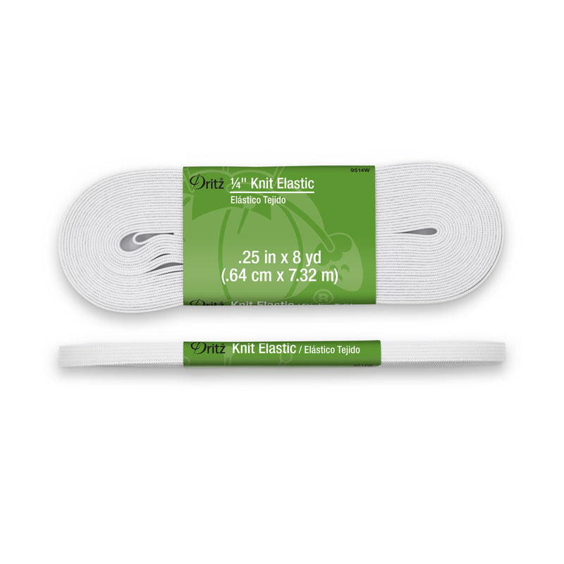Chargez l'image dans la visionneuse de la galerie, 9514W|Dritz 1/4" Knit Elastic, White, 8 yd