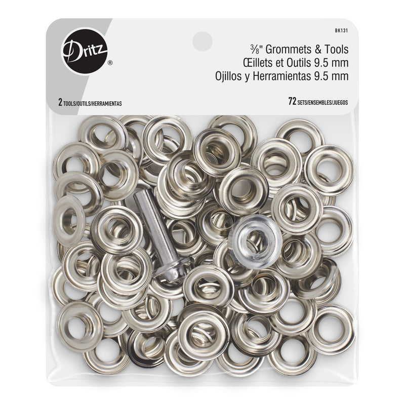 Chargez l'image dans la visionneuse de la galerie, BK131|Dritz 3∕8" Grommets & Tools, 72 Sets, Nickel
