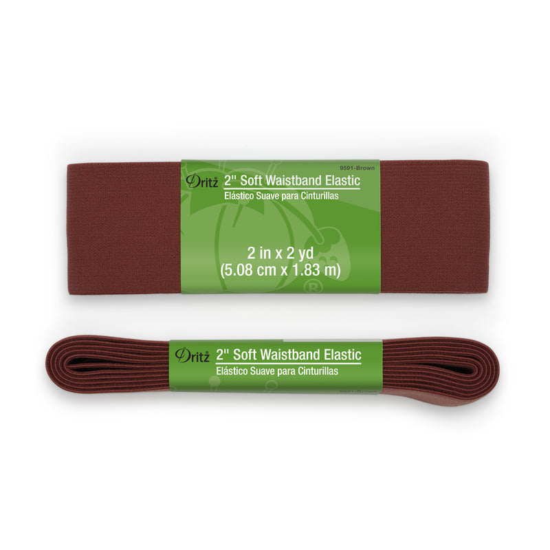Chargez l'image dans la visionneuse de la galerie, 9591-BROWN|Dritz 2" Soft Waistband Elastic, Brown, 2 yd