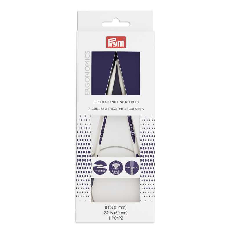 Chargez l'image dans la visionneuse de la galerie, 57079|Prym 24" Ergonomic Circular Knitting Needles, US 8 (5mm)