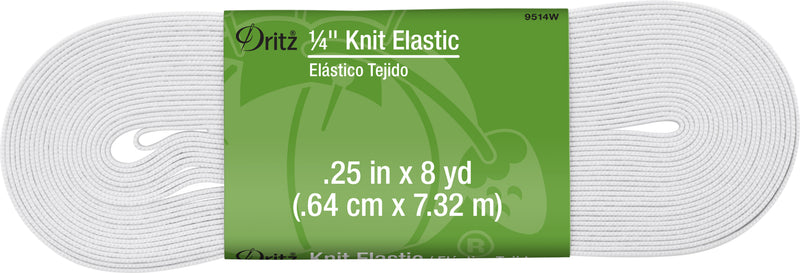 Chargez l'image dans la visionneuse de la galerie, 9514W|Dritz 1/4" Knit Elastic, White, 8 yd