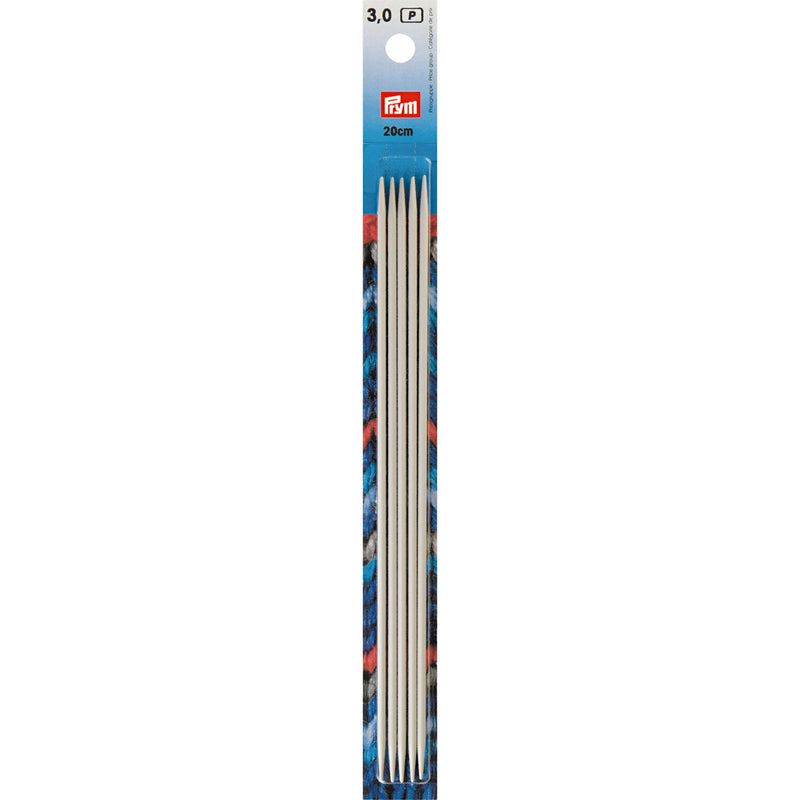 Chargez l'image dans la visionneuse de la galerie, 191490|Prym 8" Double Point Aluminum Knitting Needles, 3mm