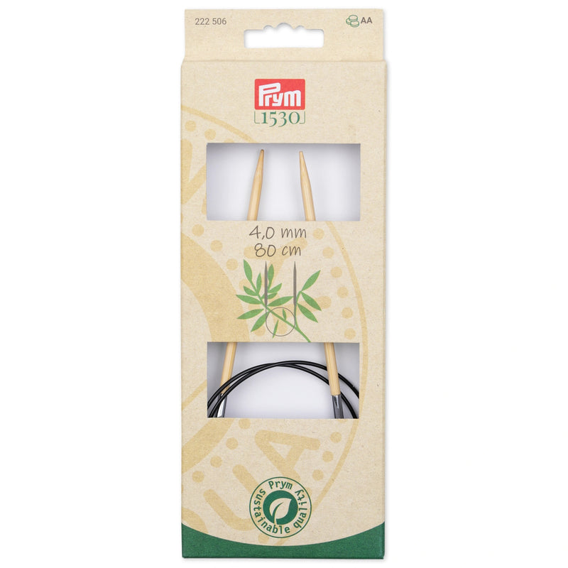 Chargez l'image dans la visionneuse de la galerie, 222506|Prym 32" (80 cm) Circular Bamboo Knitting Needles, US 6 (4 mm)