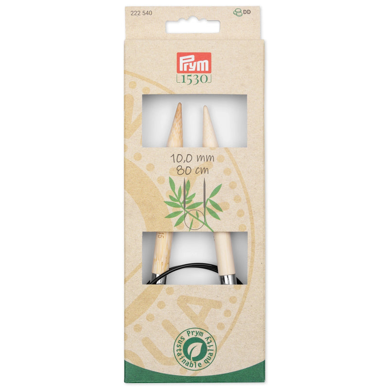 Chargez l'image dans la visionneuse de la galerie, 222540|Prym 32" (80 cm) Circular Bamboo Knitting Needles, US 15 (10 mm)
