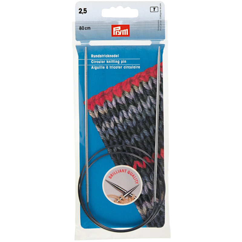 Chargez l'image dans la visionneuse de la galerie, 212114|Prym 32" Circular Brass Knitting Needles, 2.5mm
