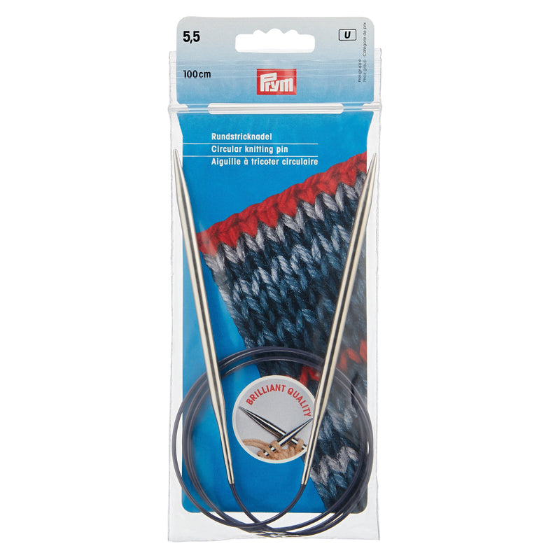 Chargez l'image dans la visionneuse de la galerie, 212176|Prym 40" Circular Brass Knitting Needles, 5.5mm