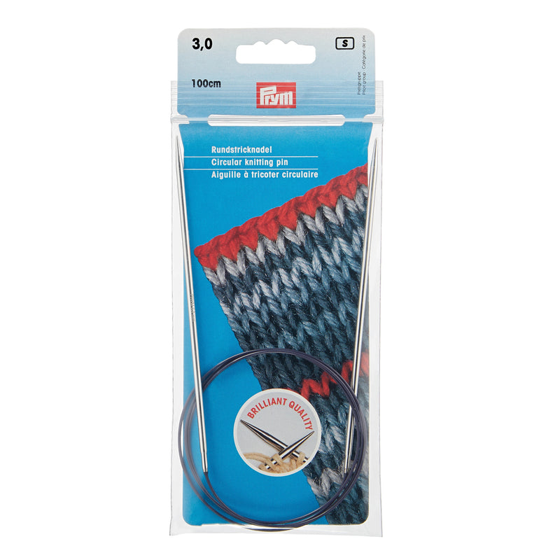 Chargez l'image dans la visionneuse de la galerie, 212126|Prym 40" Circular Brass Knitting Needles, 3mm