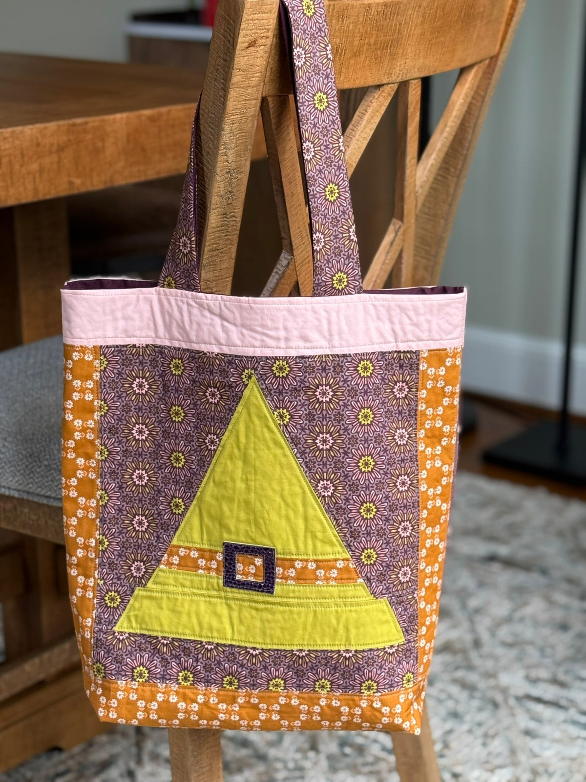 Witchy Stitches Halloween Tote Bag