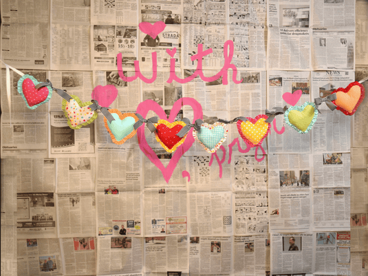 Reverse Appliqué  Heart Sweatshirt 