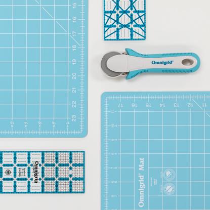 Omnigrid combo kits include rotary cutters, quilting mats, quilting rulers and quilting accessories.