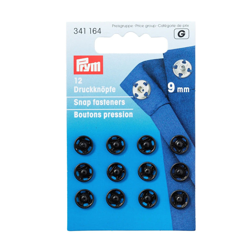 Chargez l'image dans la visionneuse de la galerie, 341164| Sew-On Snap Fasteners brass 9 mm black