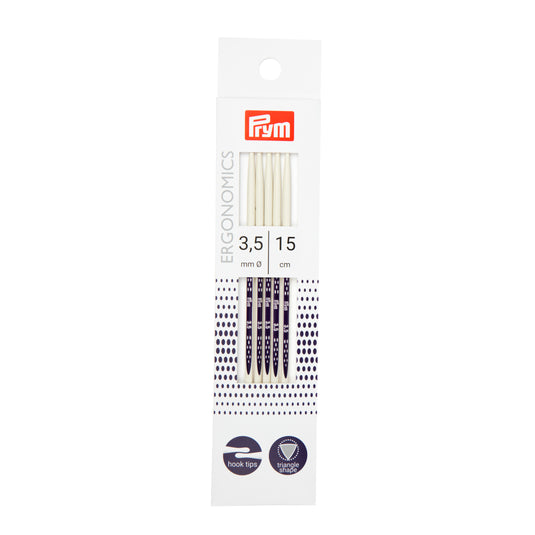 194153|Prym 6" Ergonomic Double Point Knitting Needles, US 4 (3.5mm)