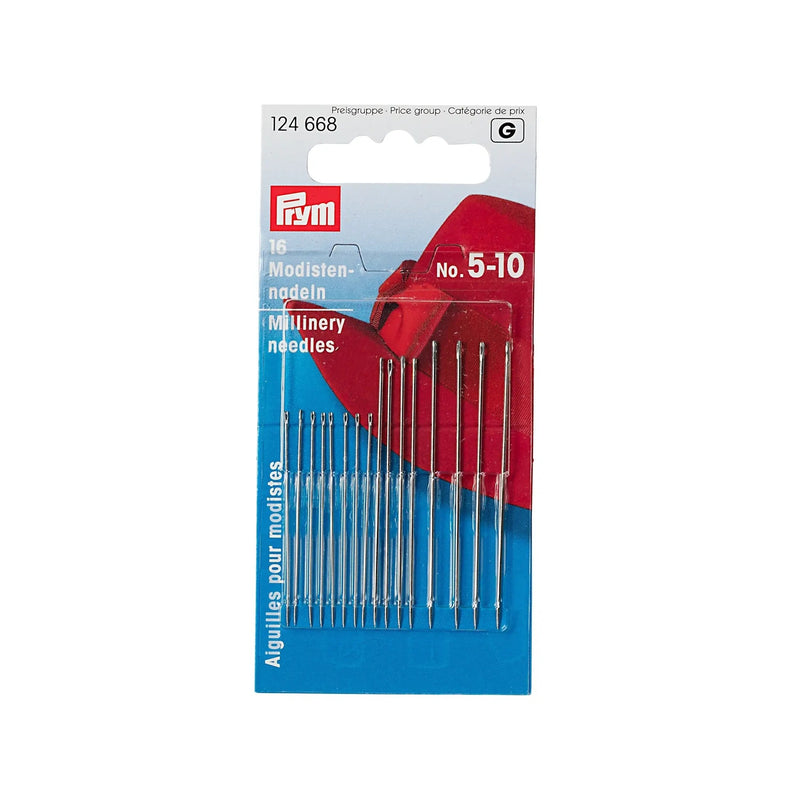 Load image into Gallery viewer, 124668| Millinery Needles HT 5-10 silver col assorted