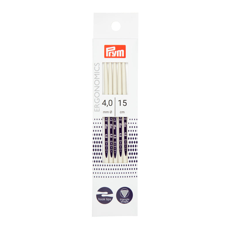 Load image into Gallery viewer, 194154|Prym 6" Ergonomic Double Point Knitting Needles, US 6 (4mm)
