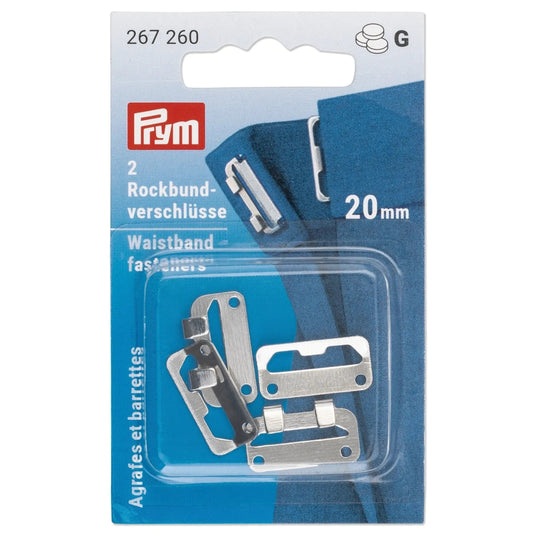 267260| Skirt Waistband Fasteners steel 20 mm silver col