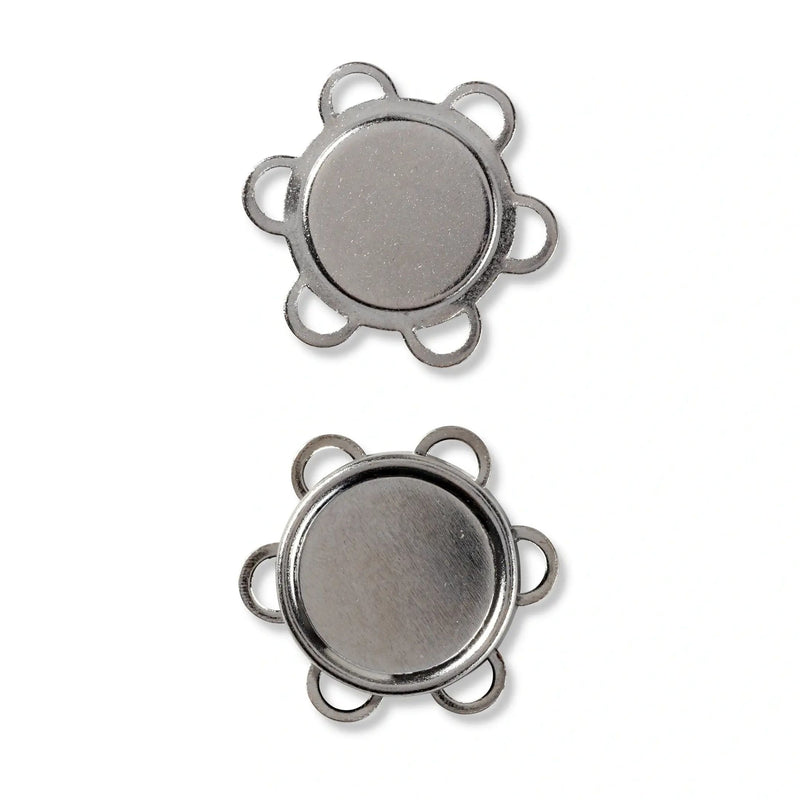 Chargez l'image dans la visionneuse de la galerie, 416475| Magnetic sew-on button 25 mm silver-coloured
