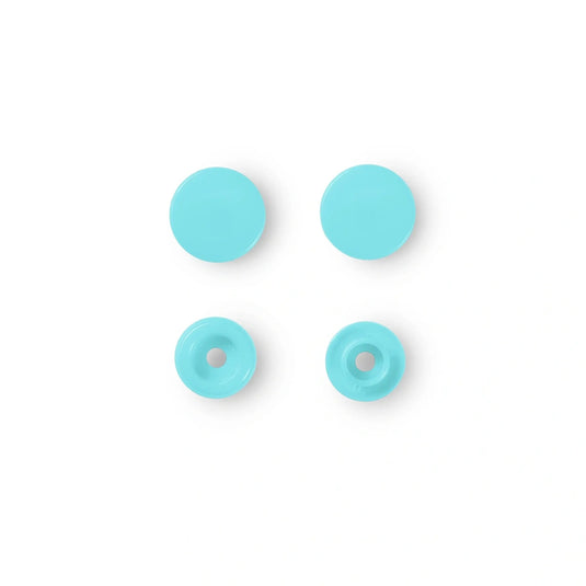 393159|Prym Color Snaps, round, 12.4 mm, 30 pcs, Light Turquoise