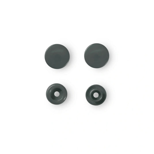 393109|Prym Color Snaps, round, 12.4 mm, 30 pcs, Dark Grey